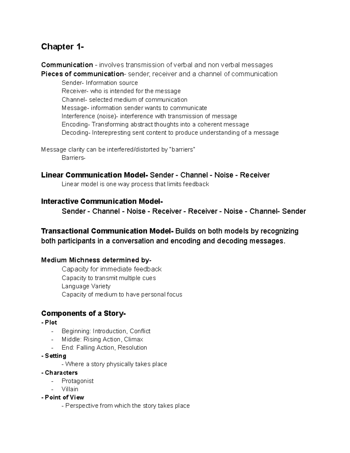 COM 114 - Comprehensive Yearly Notes on Communication Concepts - Studocu