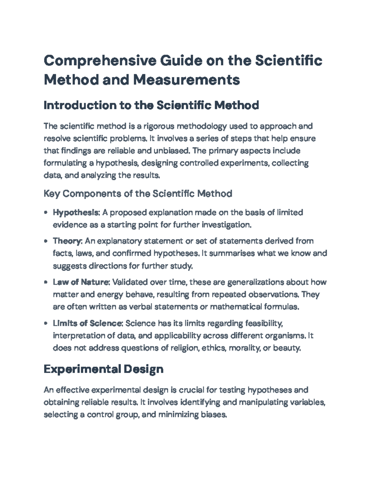 Comprehensive Guide to the Scientific Method and Experimental Design ...