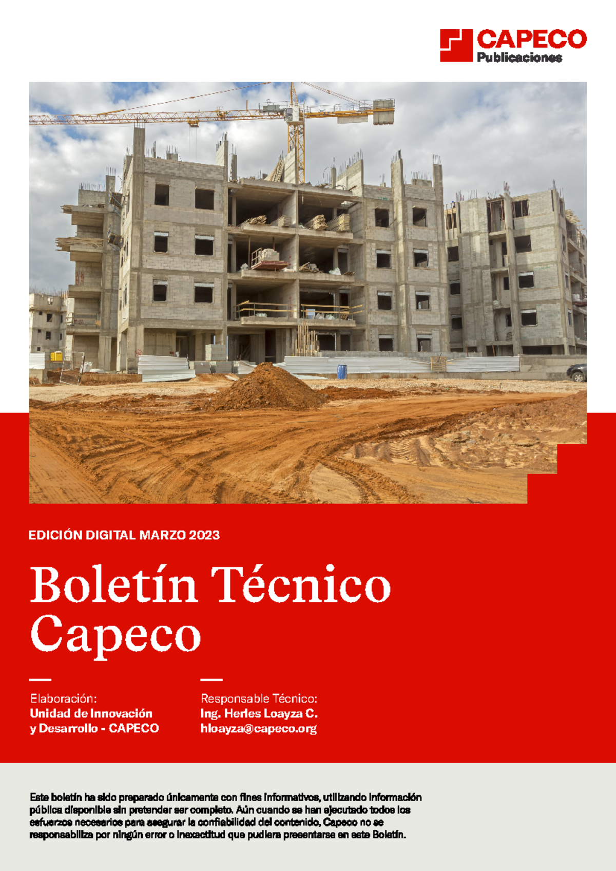 Boletín Técnico de Capeco - Marzo 2023: Precios y Análisis Económico - Document Preview