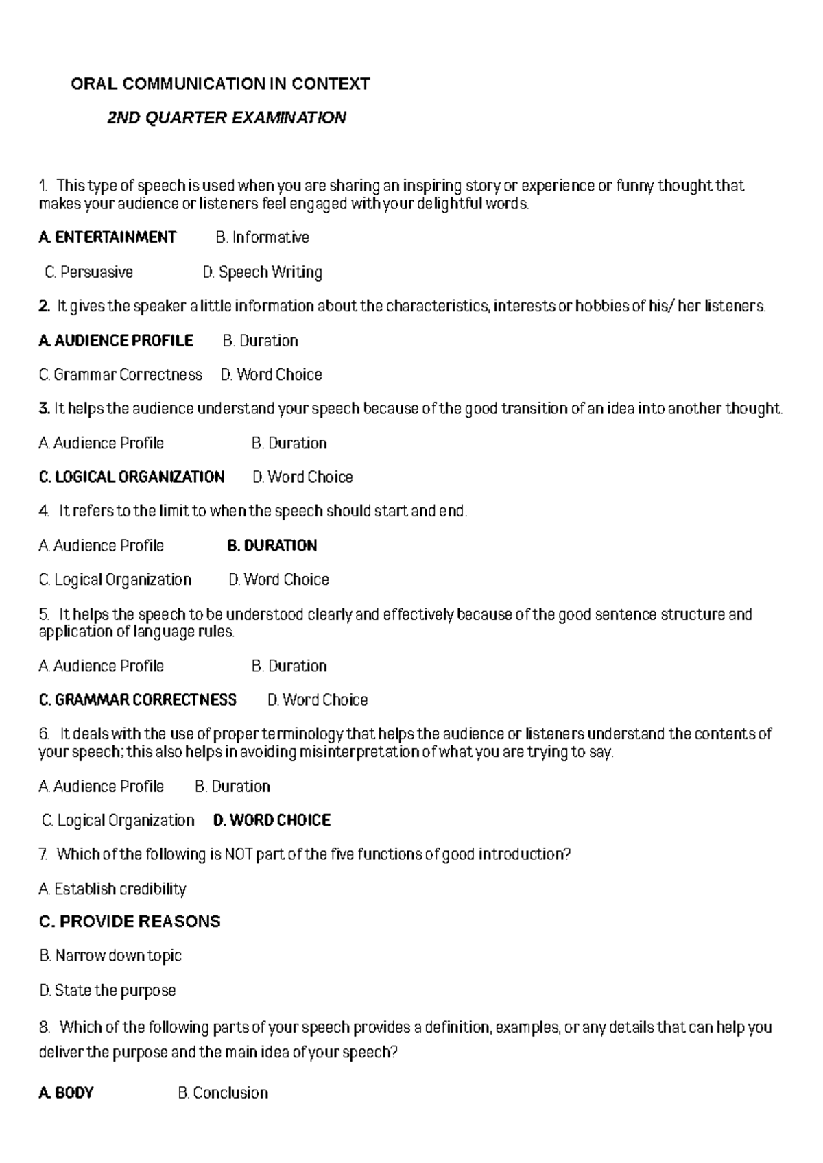 OC-reviewer-2nd - oral comms reviewer - ORAL COMMUNICATION IN CONTEXT ...
