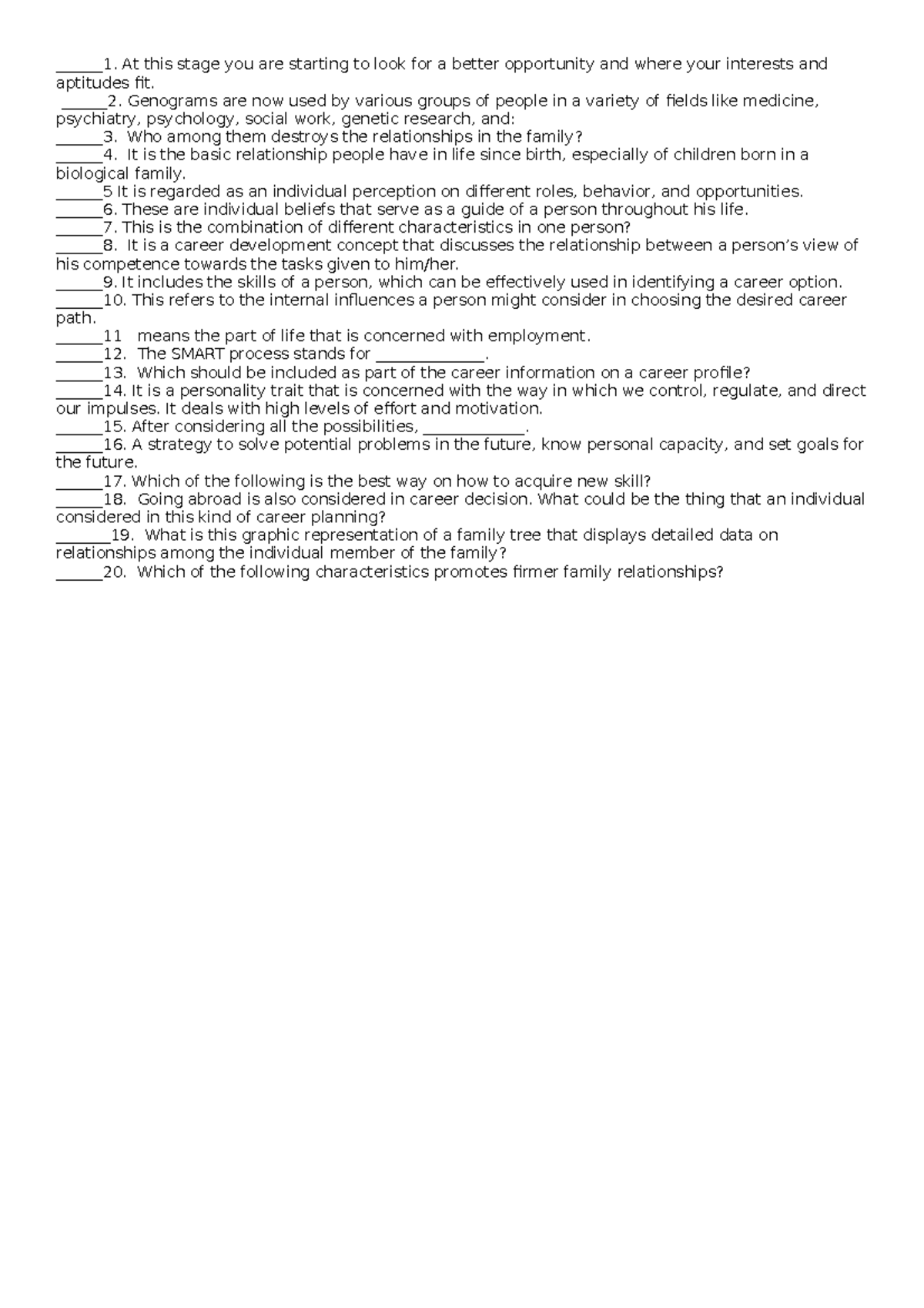 Perdev 2ND Quarter Exam Review 2023: Key Concepts & Terms - Studocu