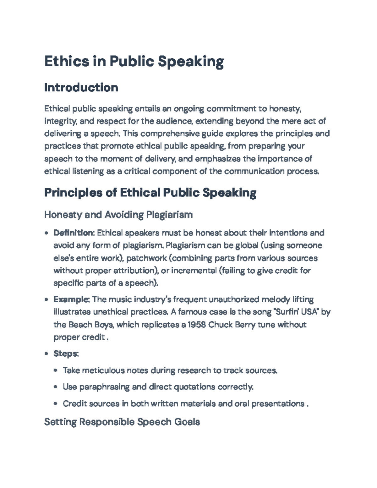 Ethics in Public Speaking: A Comprehensive Guide on Best Practices ...