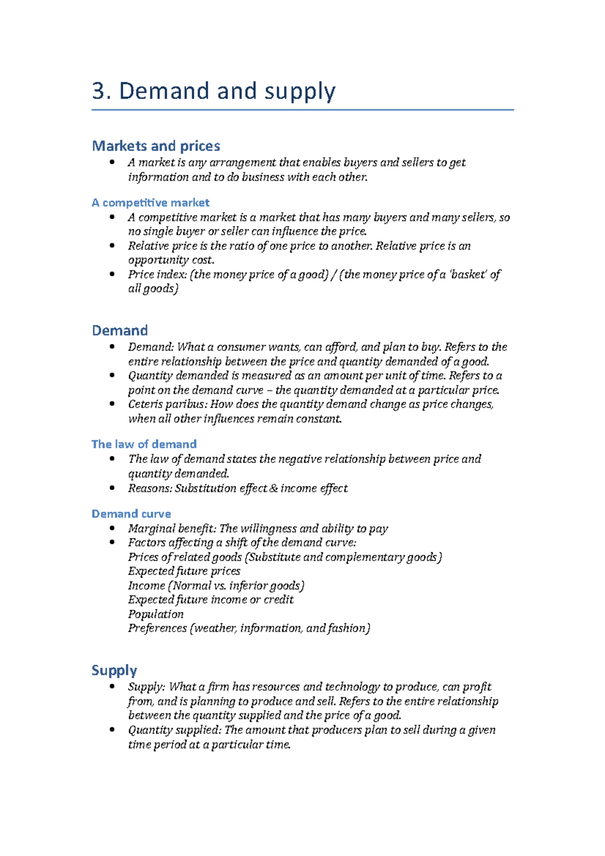 3. Demand and Supply: Key Concepts and Market Mechanisms Explained ...