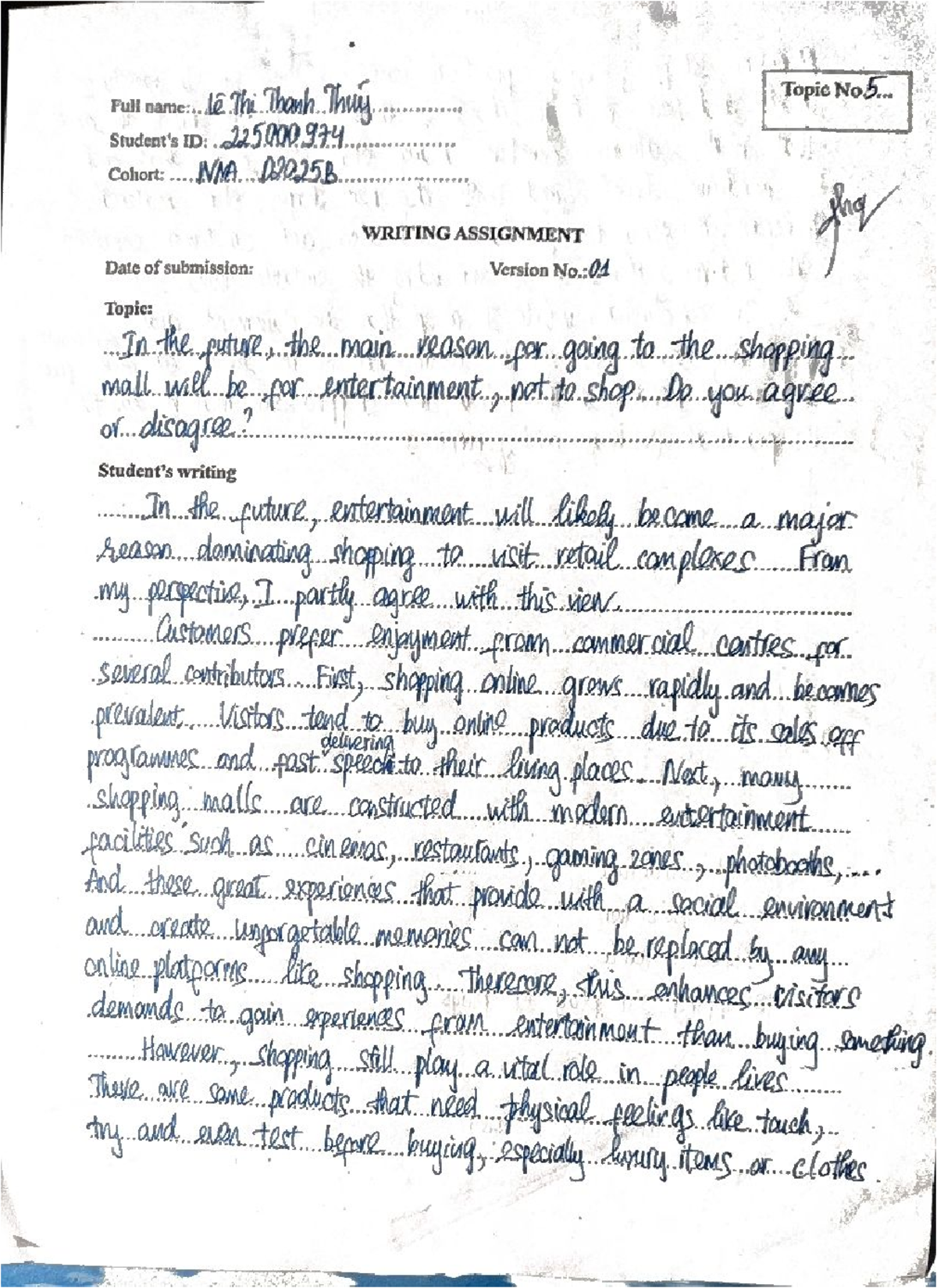 LARAL AR RS A Writing Assignment - Topic 5 Analysis - Studocu