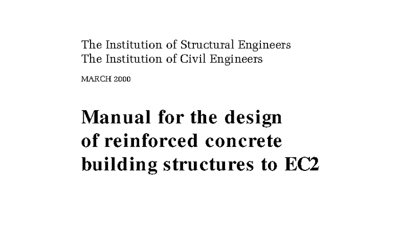 Manual for design of reinforced concrete - The Institution of ...