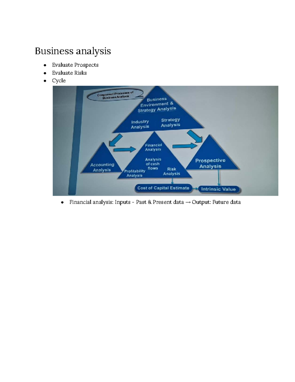 Business Analysis: Evaluating Financial Risks and Trends - Studocu