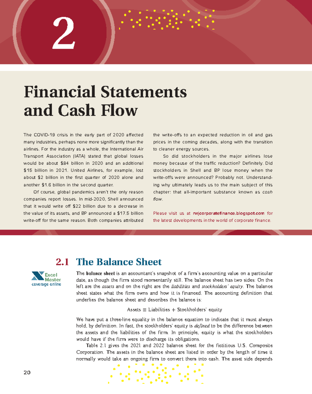 Chapter 2 - Financial Statements & Cash Flow Analysis (FIN 101) - Studocu
