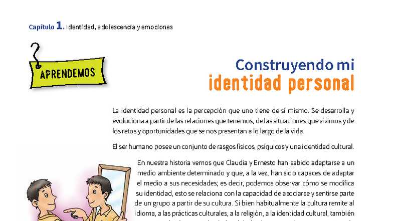 Capítulo 1: Identidad, Adolescencia y Emociones - DPCC 4 - Studocu