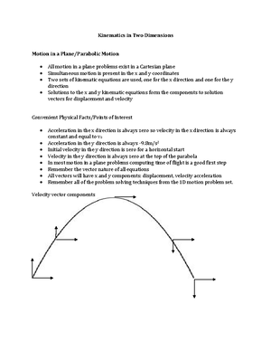 Kinematics Study Guide: Motion in 1D with Constant Acceleration (PHYS ...