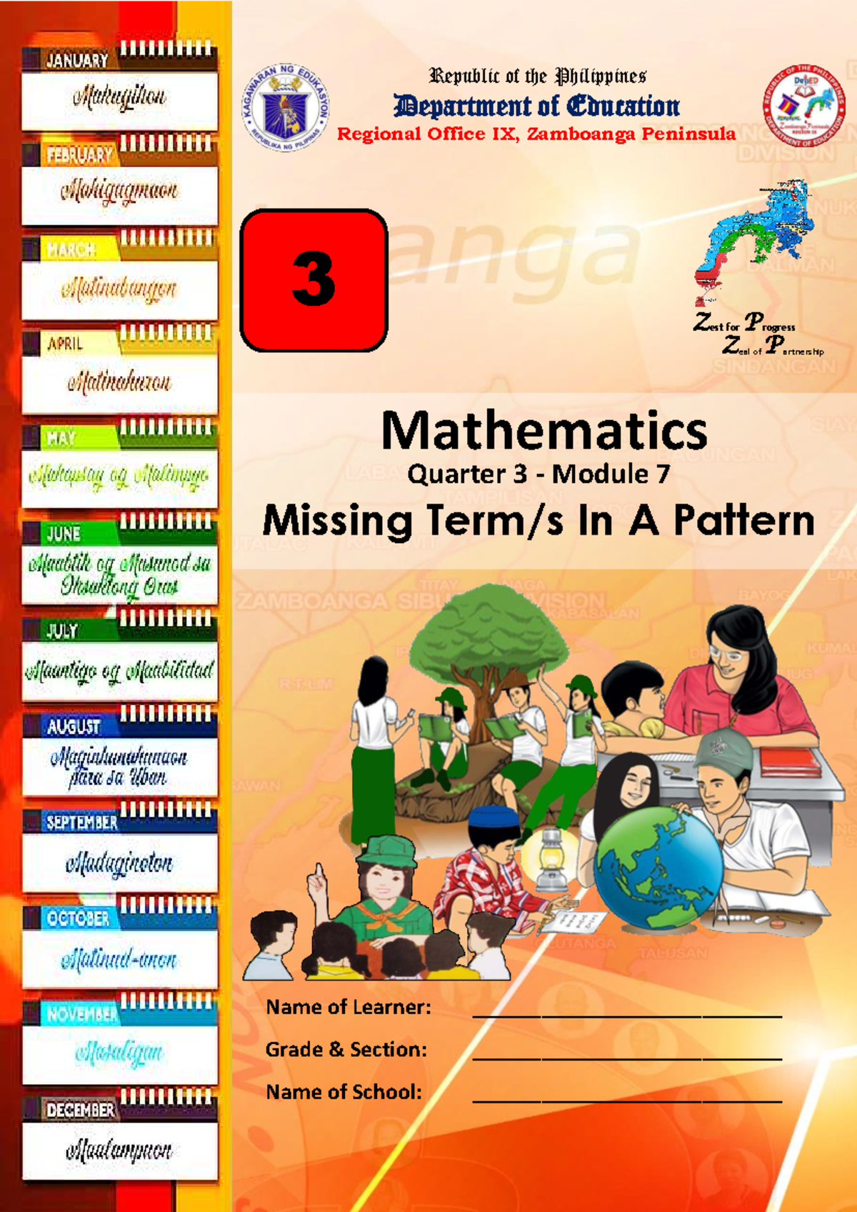 RO IX Q3 MATH3 M7: Determining Missing Patterns in Math - Studocu