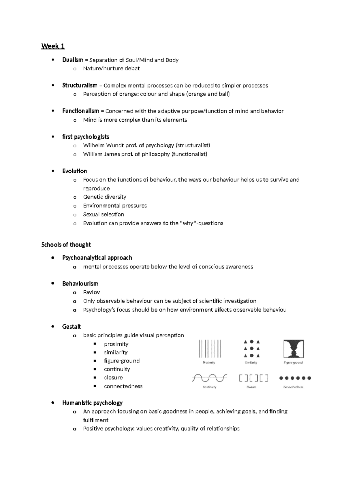 PSY 101: Summary of Key Psychological Theories and Concepts - Studeersnel