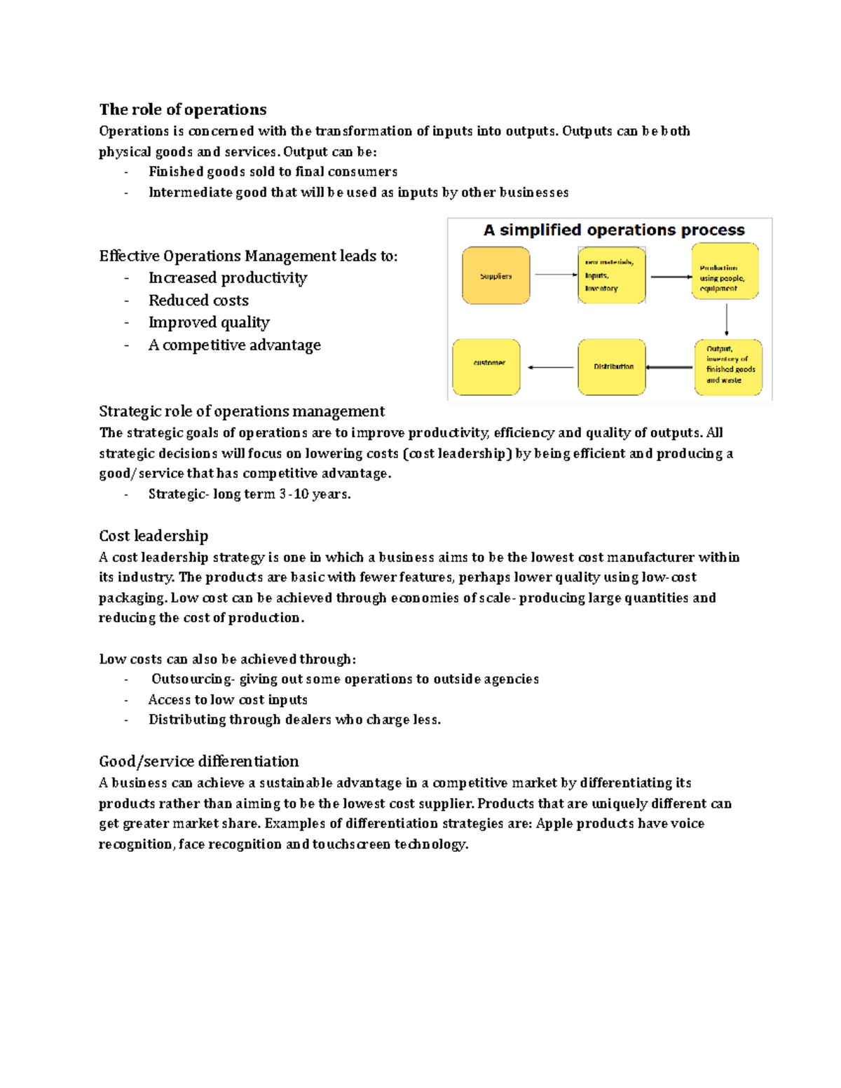 Business Trial Notes HSC: Operations Management Insights and Strategies ...