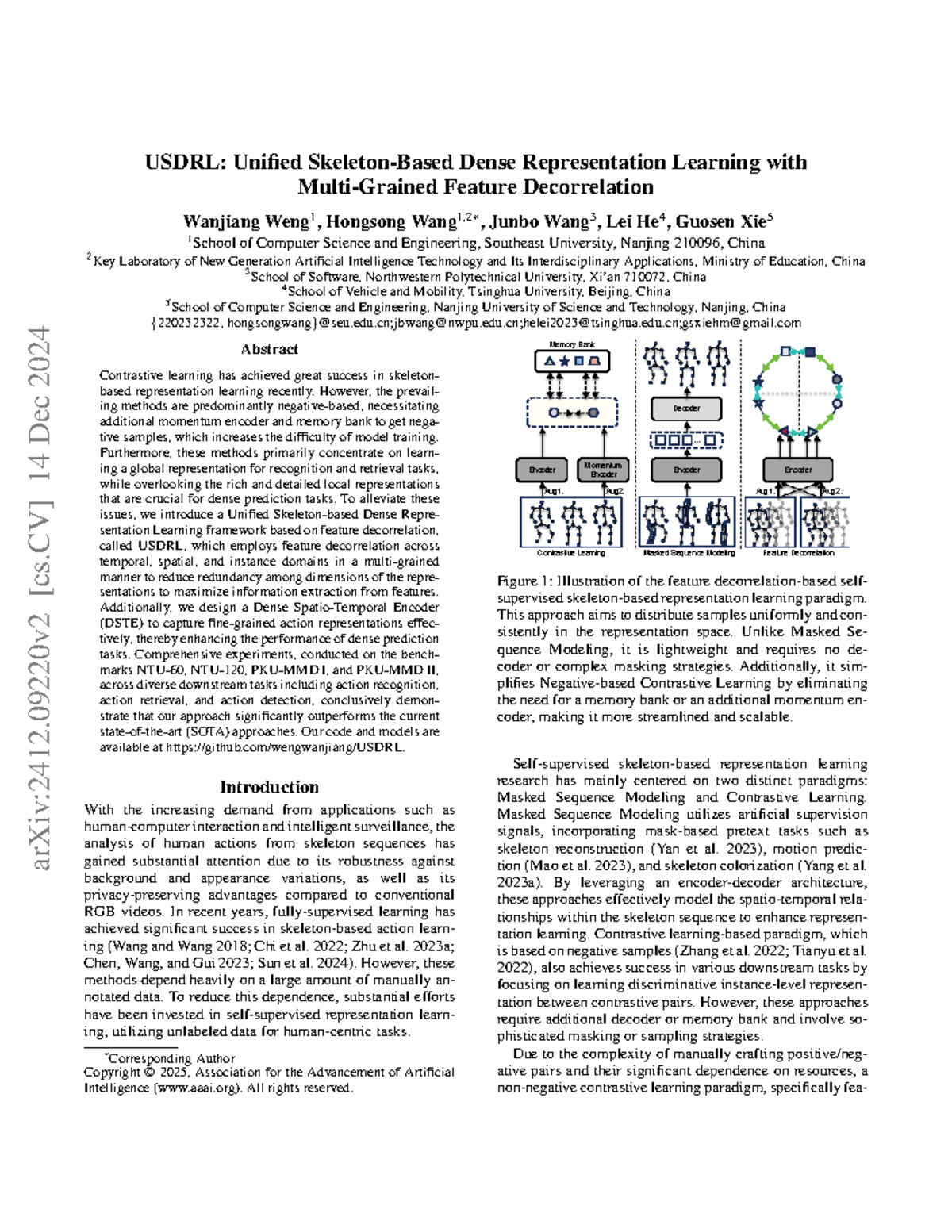 USDRL: Unified Dense Representation Learning Framework for Action Tasks ...
