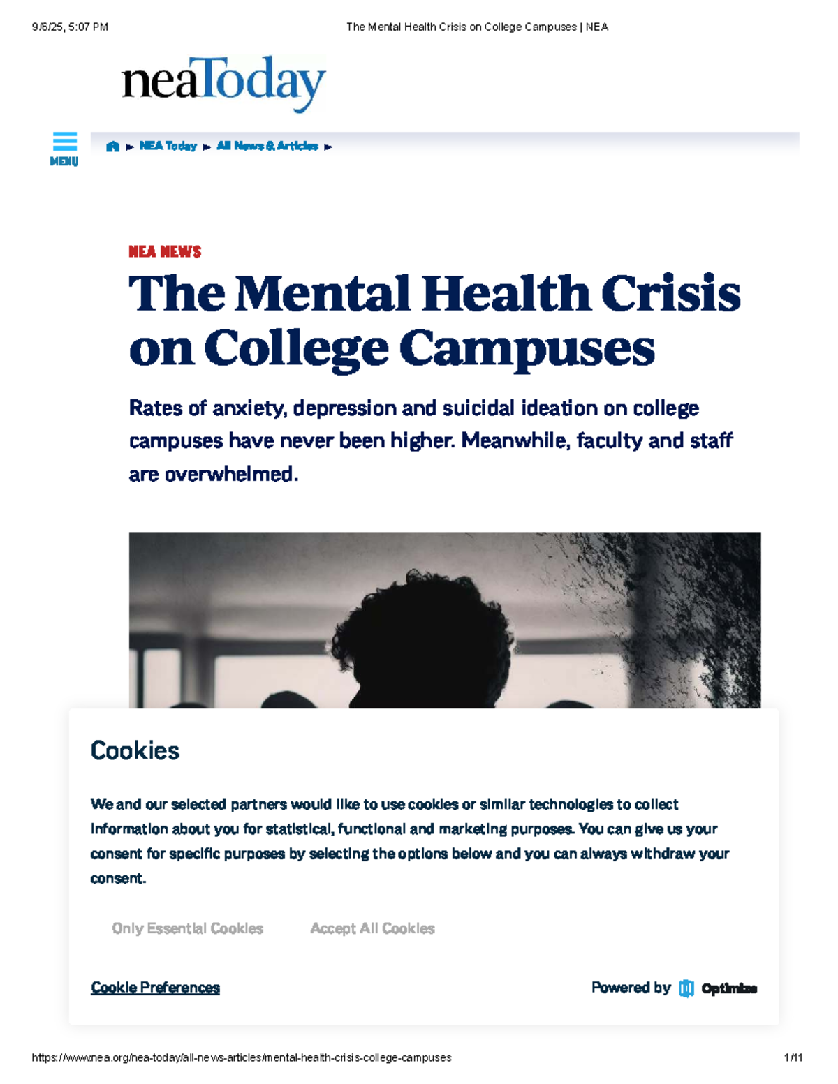 The Mental Health Crisis on College Campuses: NEA Insights - Studocu