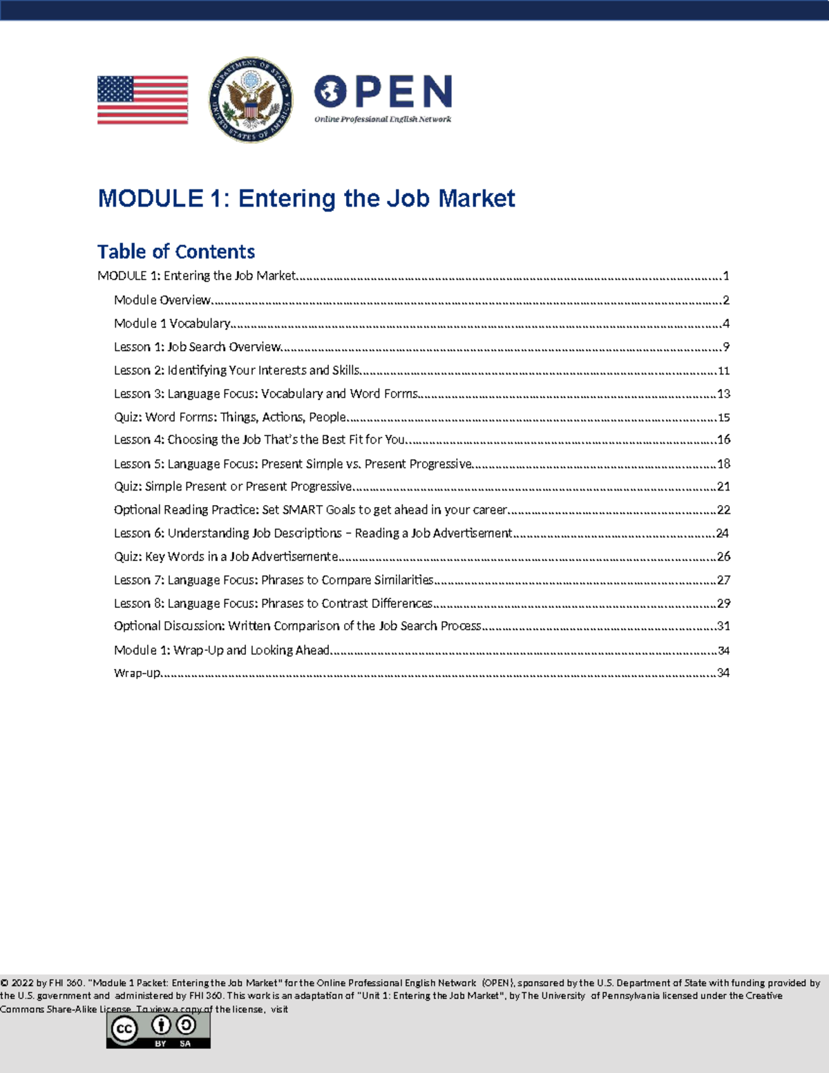 ECD 101: Module 1 - Entering the Job Market Overview and Lessons - Studocu