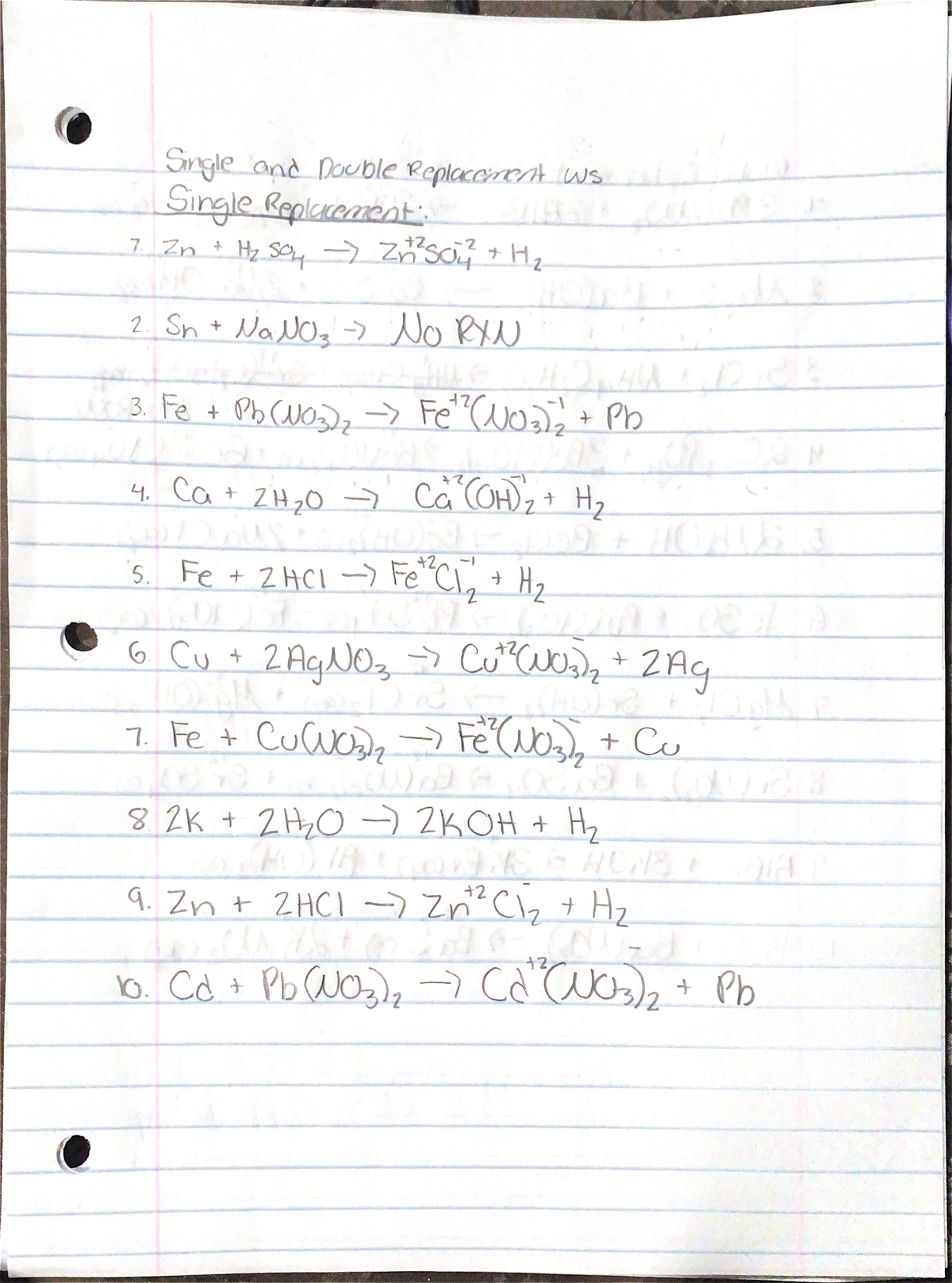 Chemistry 101: Double Replacement Reactions Worksheet - Studocu