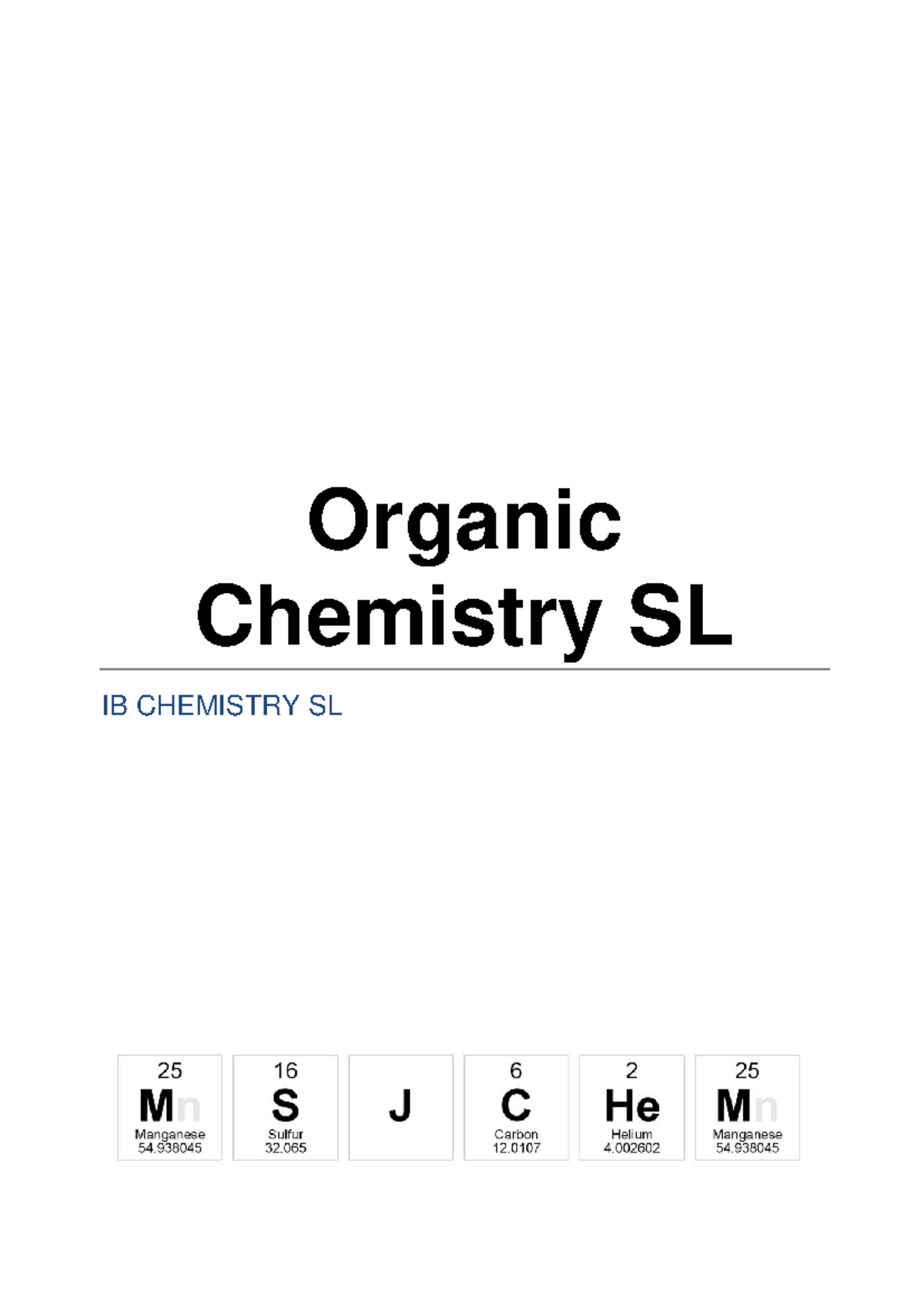 Topic 10 - Organic Chemistry SL - Organic Chemistry SL IB CHEMISTRY SL ...