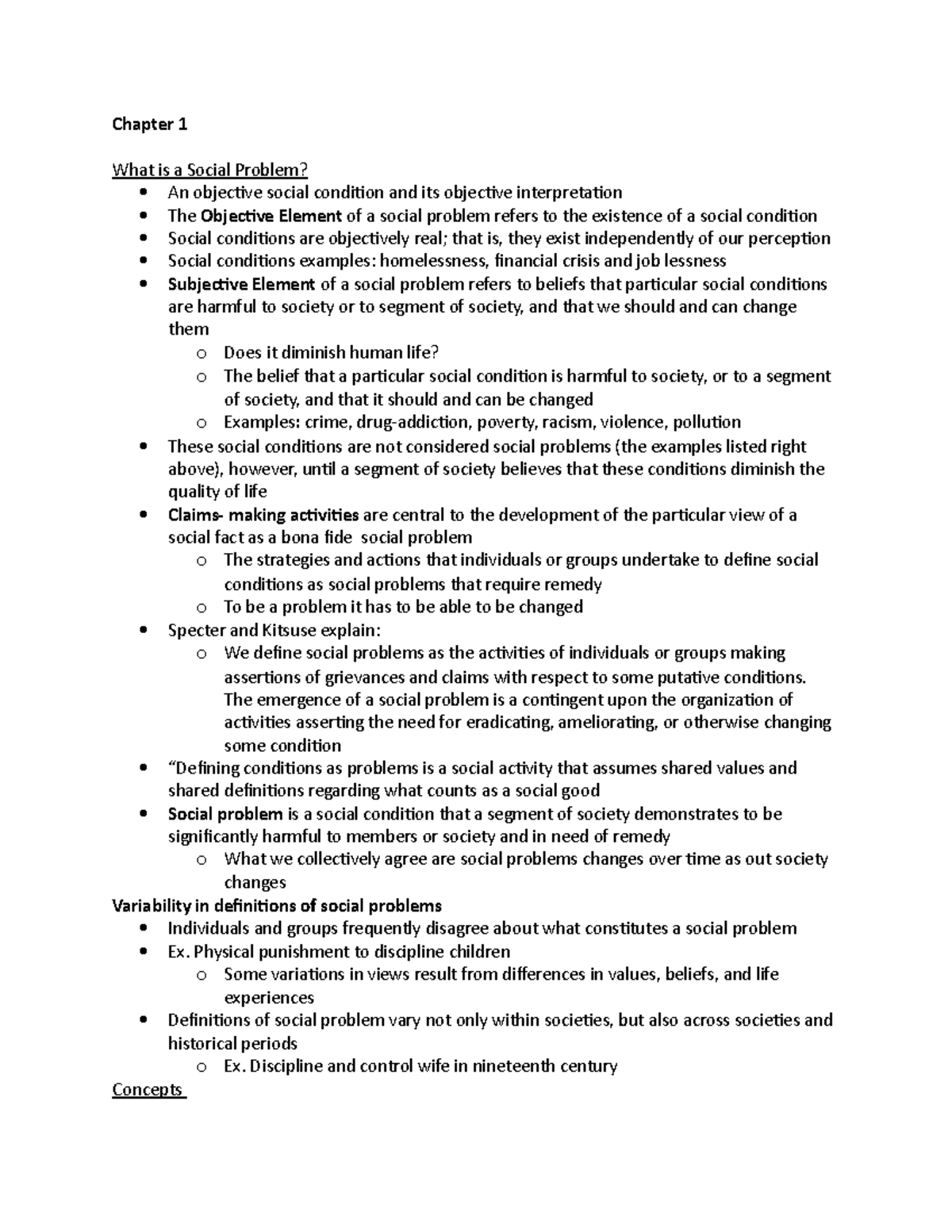 SOC 101 Lecture Notes: Understanding Social Problems and Health Issues ...