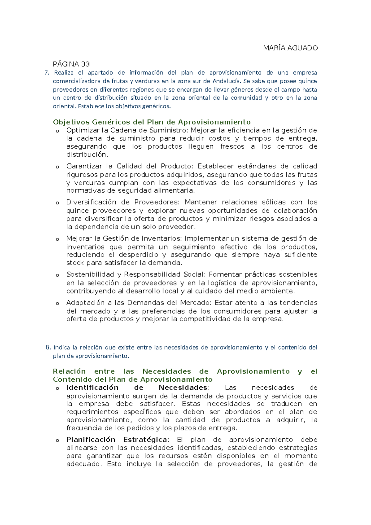 Ejercicios sobre el Plan de Aprovisionamiento y Gestión de Inventarios ...