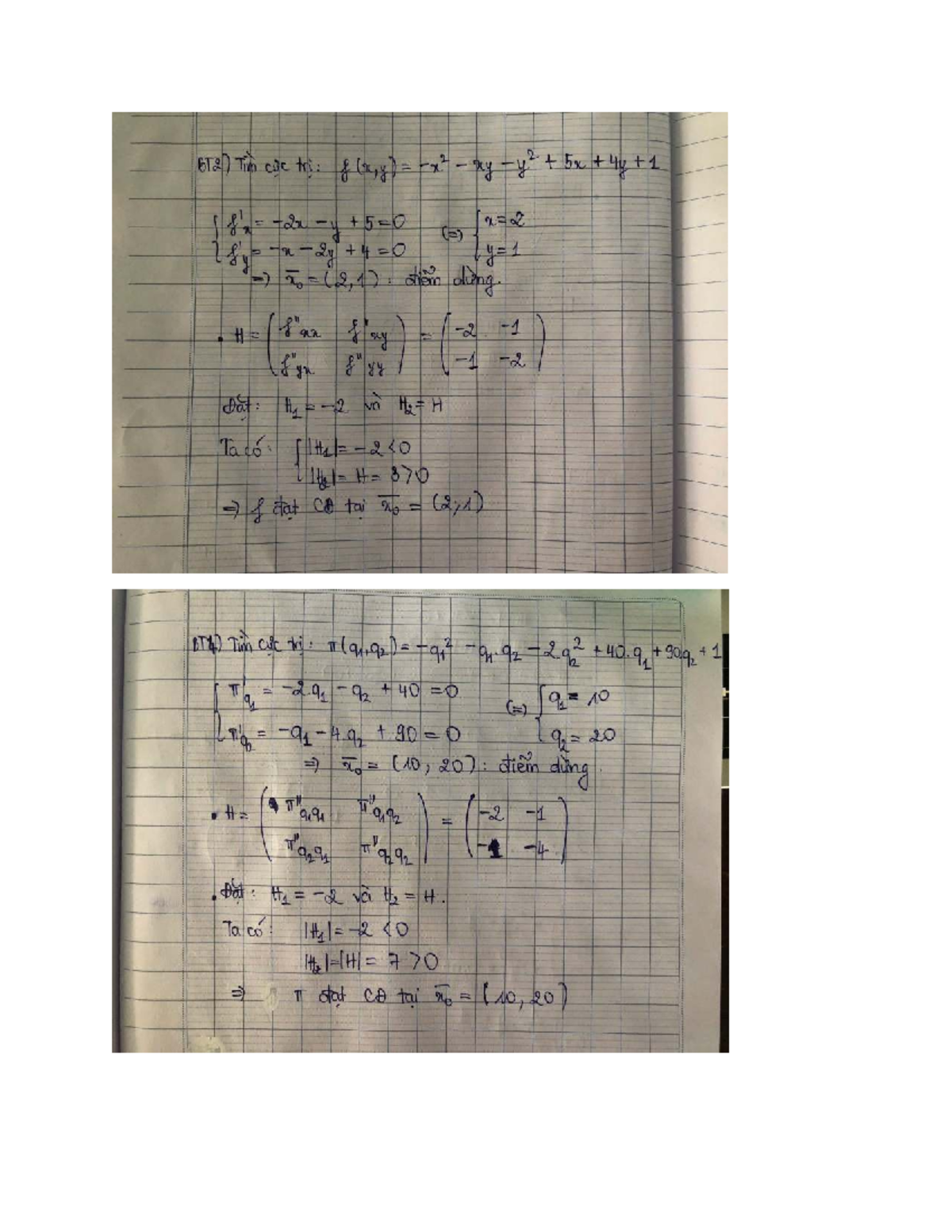 BT2-BT9) Calculus Exam Solutions and Analysis - Studocu