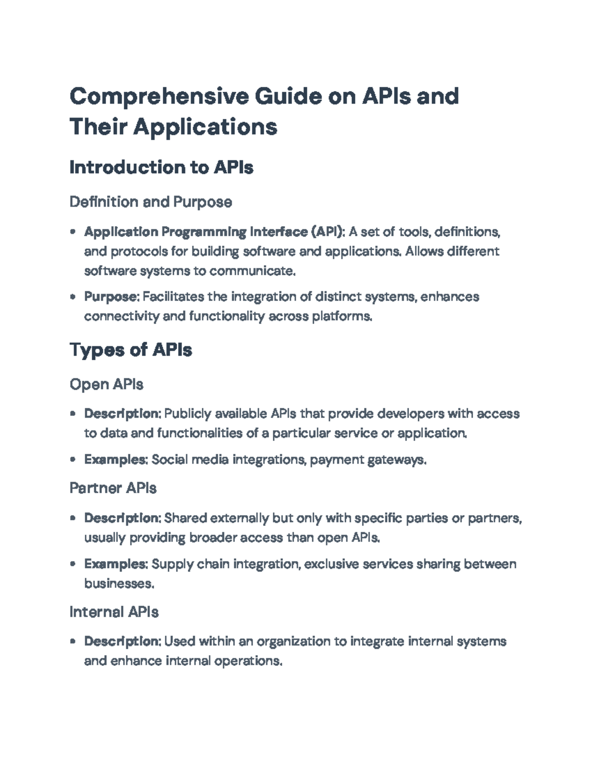Comprehensive Guide on APIs and Their Applications 101 - Comprehensive ...