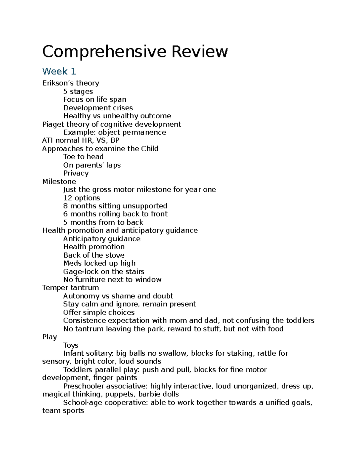 Comprehensive Review - Final Exam for Nursing Course (DMI) - Studocu