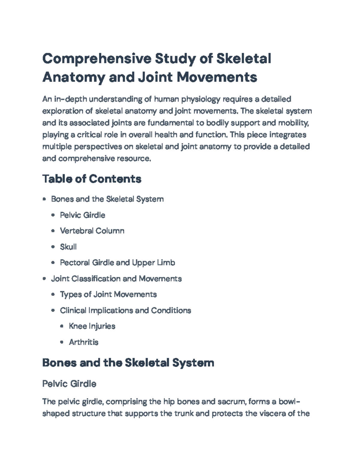 SKELETAL MOVEMENTS ANATOMY visual data 3