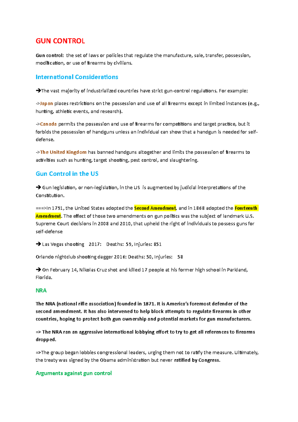 Gun Control: An Overview of Policies and Perspectives on Regulation ...