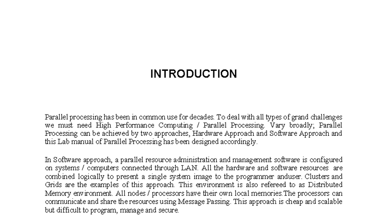 Parallel Computing Lab Manual: Distributed & Shared Memory Approaches ...
