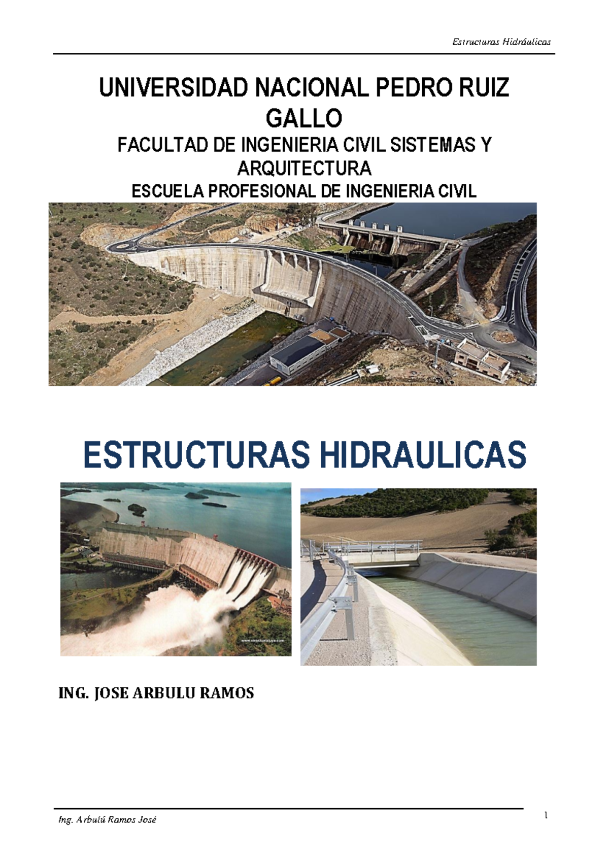 Estructuras Hidráulicas - Ing. Arbulu Ramos - Notas de Curso - Document Preview