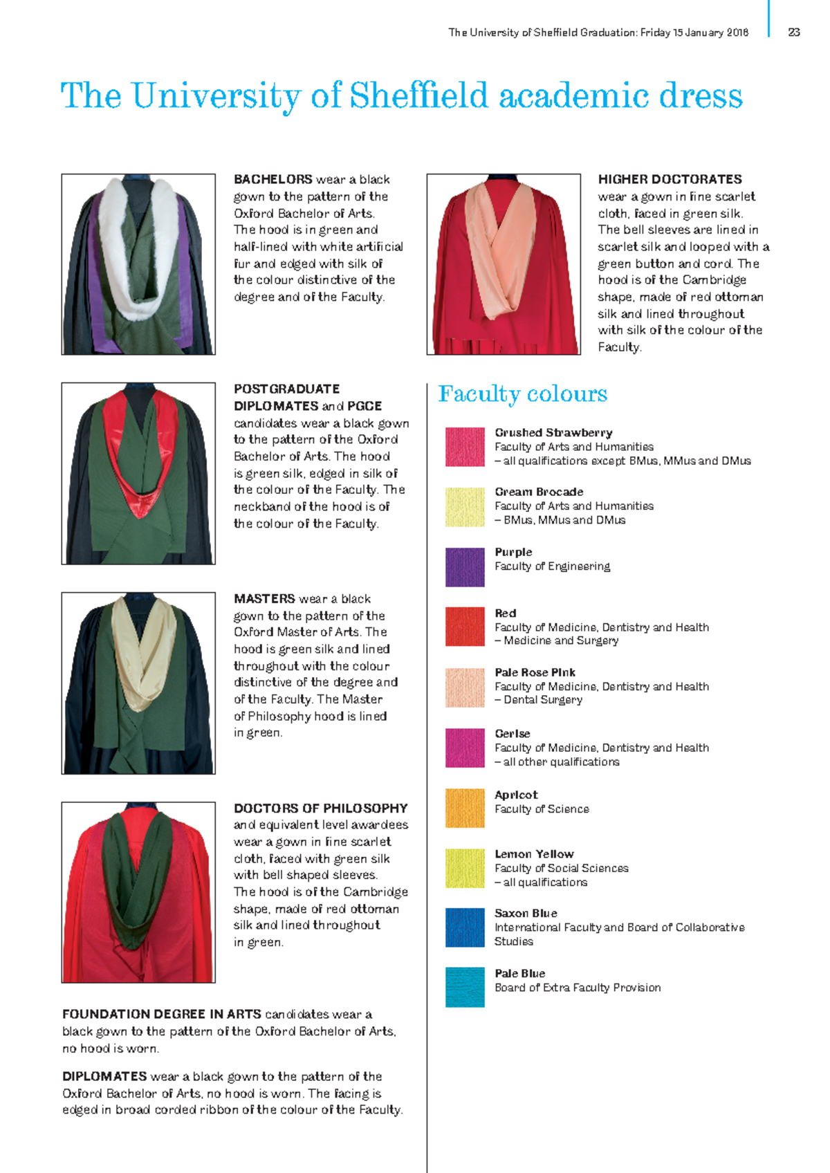 University of Sheffield Academic Dress Guidelines - Studocu