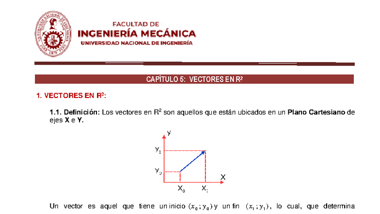 Guía 09: Vectores en R2 - Álgebra Lineal (E.A.P. Ingeniería Mecánica ...