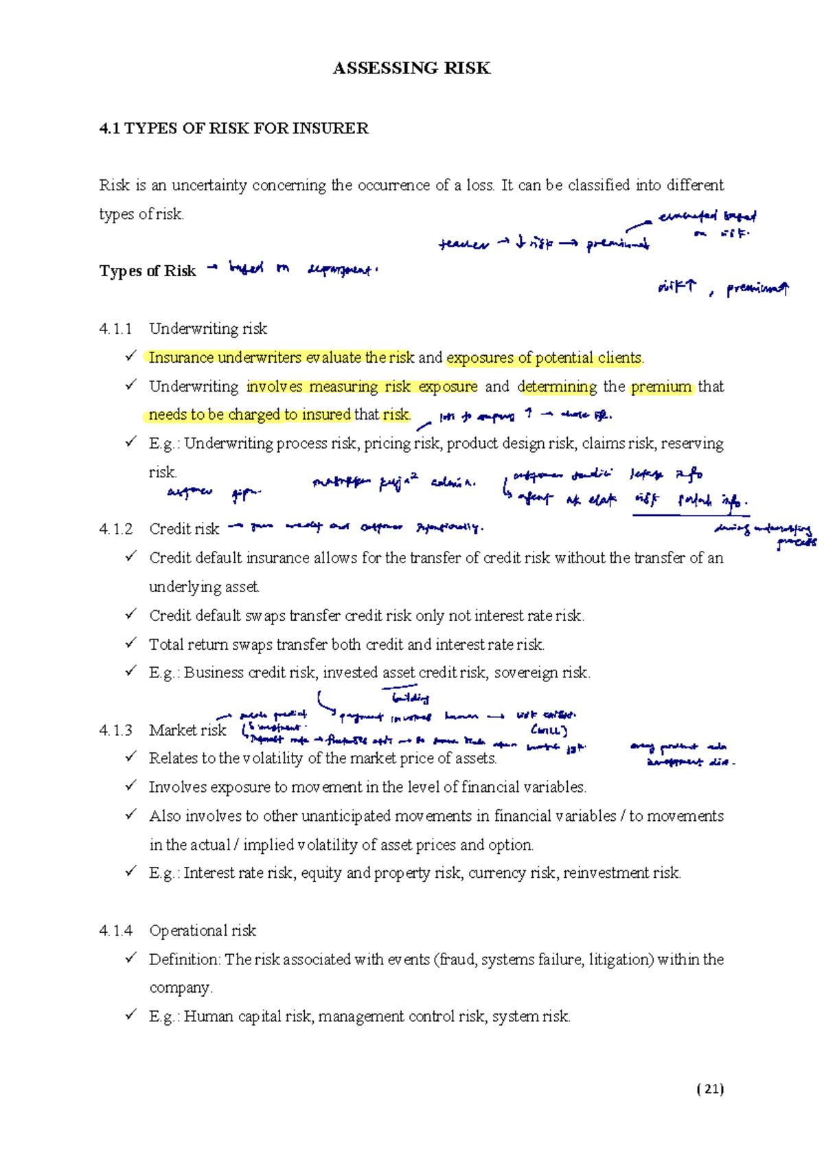 ASC302 Risk Assessment and Management: Types and Processes - Studocu