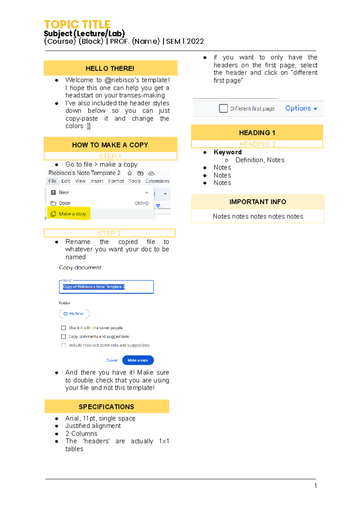 Transes Template - TOPIC TITLE Subject (Lecture/Lab) (Course) (Block ...