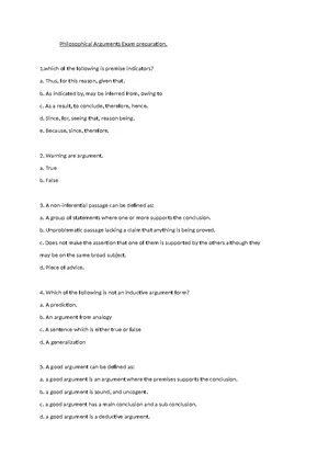 Formulas for Evaluating Arguments: A Study Guide (PHIL 101) - Studocu