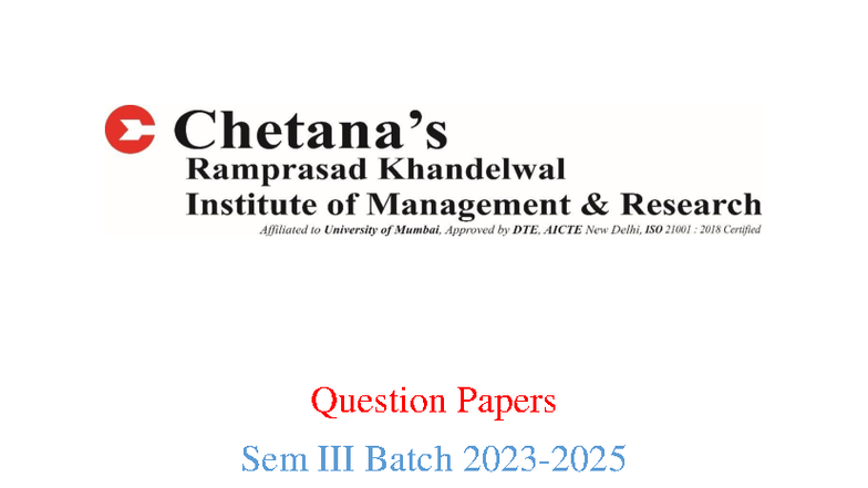 MMS Question Paper - nasmn gjdsga ajfafma - Masters in management ...