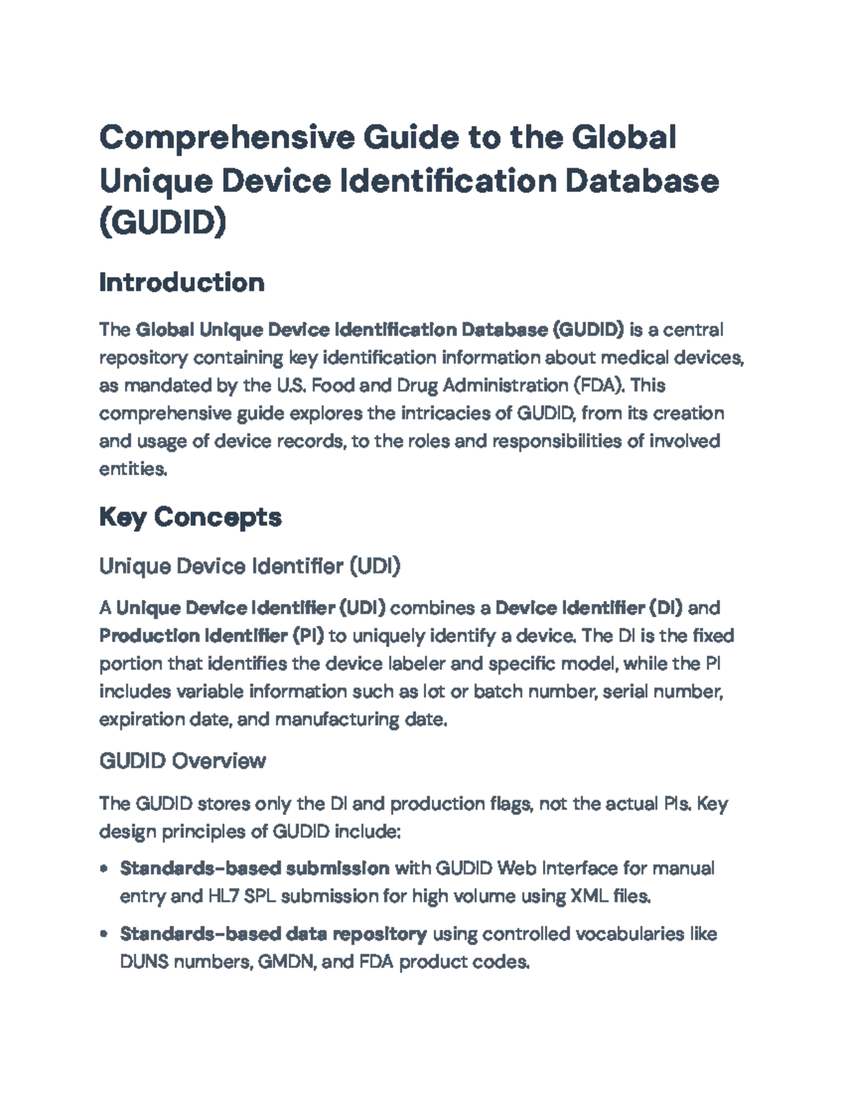 Comprehensive Guide to Global Unique Device Identification (GUDID ...