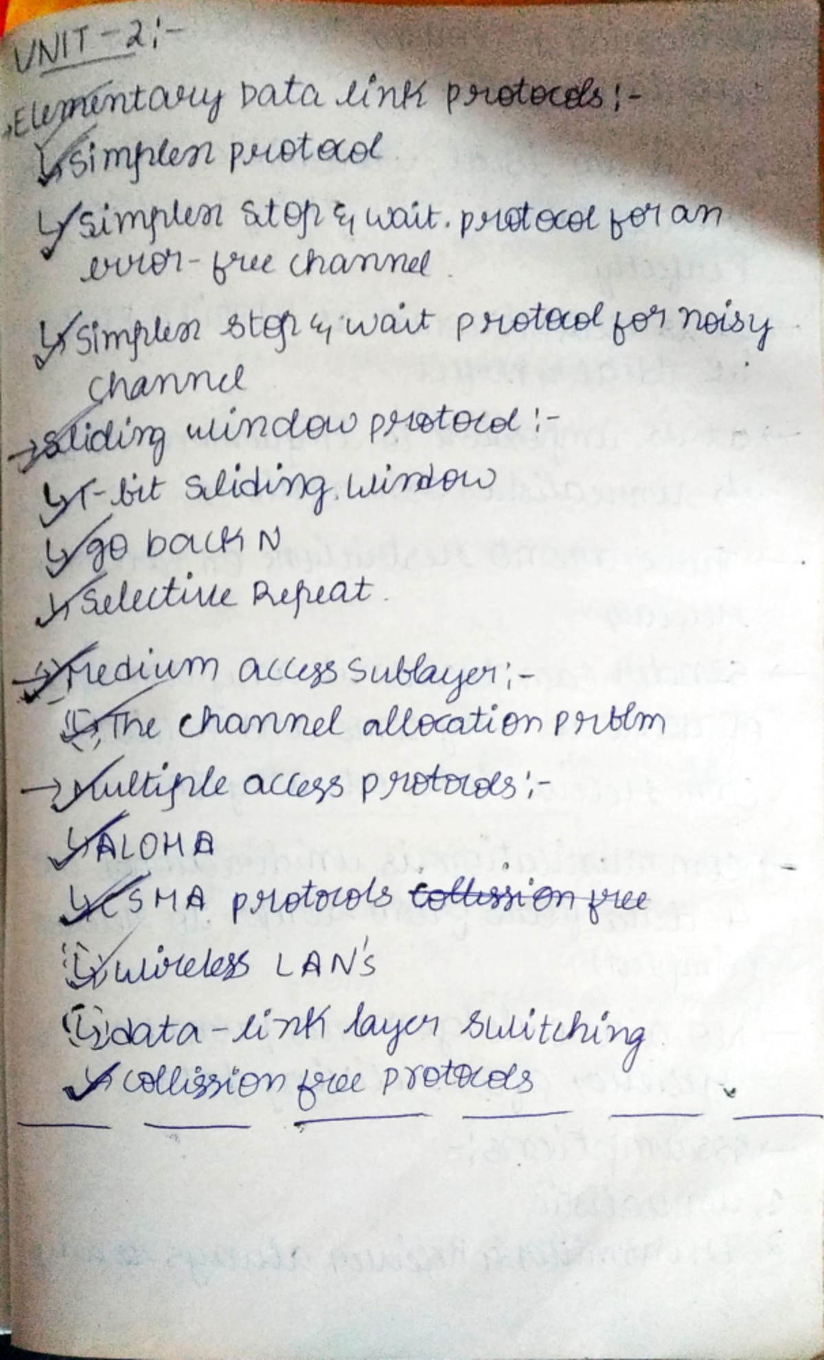 CN-2 Rakesh - cn unit 2 notes jntuh - UNIT ,Elementary Data link ...