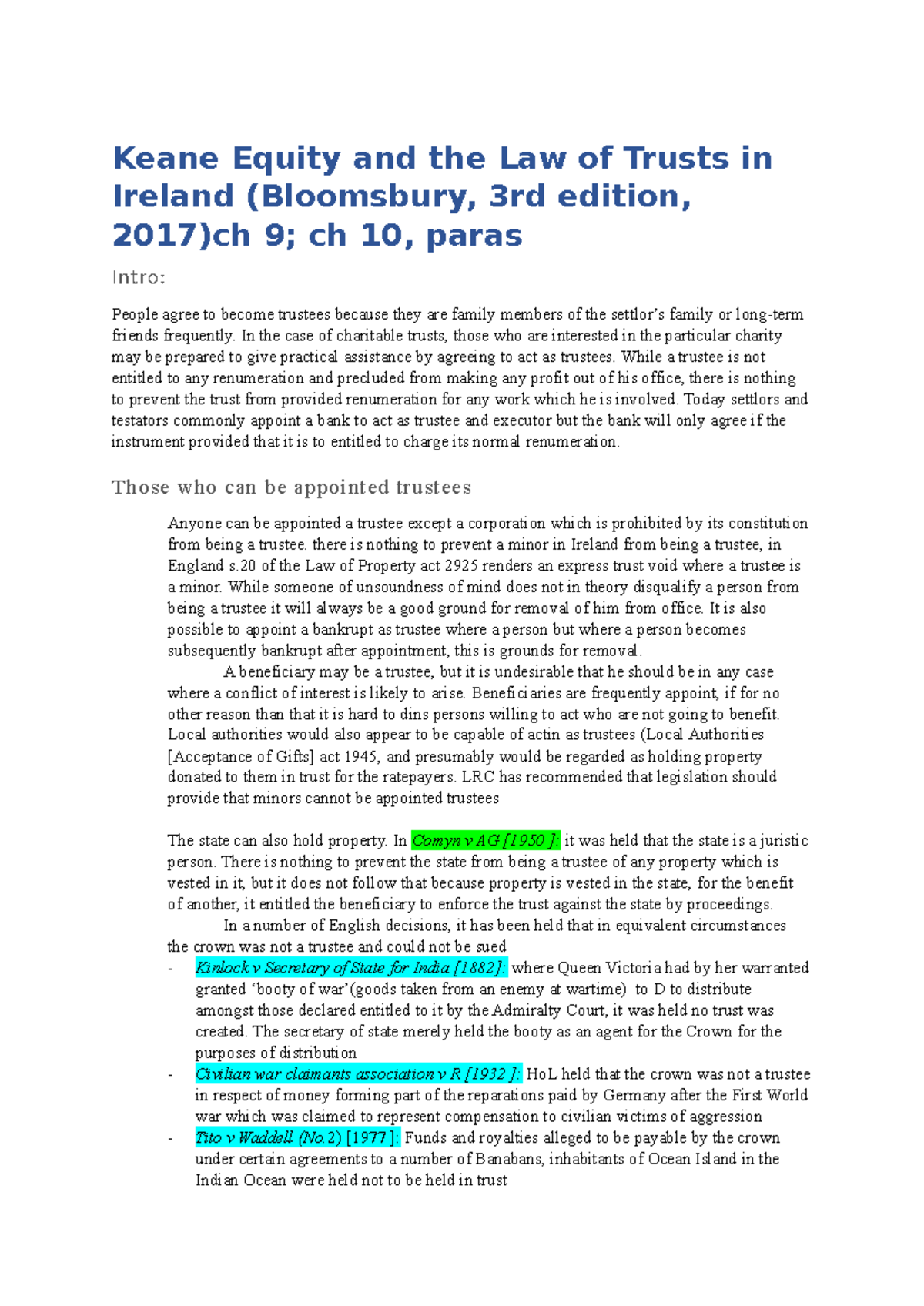 Administration of Trusts: Key Principles and Legal Framework (LAW 101 ...