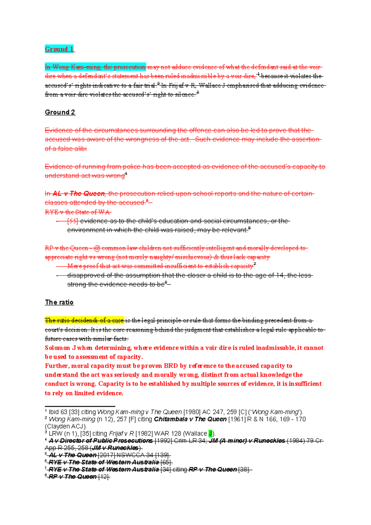 Final Exam Notes: Legal Principles on Voir Dire and Section 29 (Crim ...