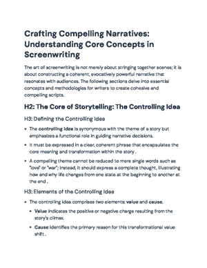 Comprehensive Guide to Screenwriting Techniques and Principles - The ...