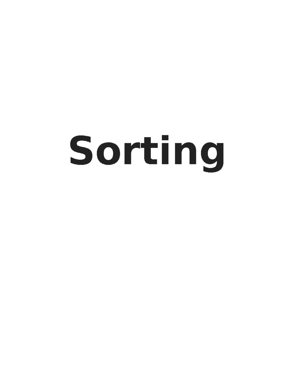A1.2 Revision Notes - Sorting Algorithms & Complexity Analysis - Studocu