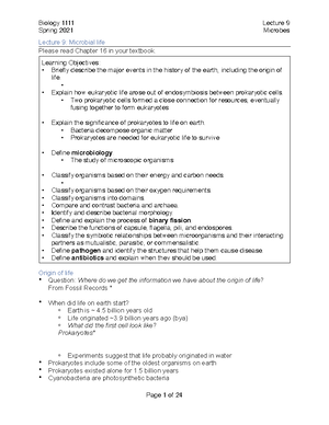 Notes FOR BIO 1111 NEW - Chapter 20: Unifying Concepts of Animal ...