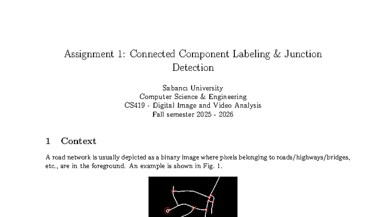 CS419 Assignment 1: Connected Component Labeling in Binary Images - Studocu