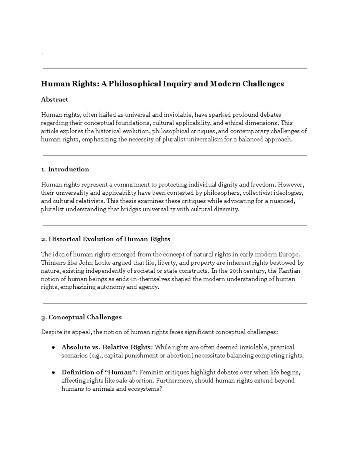 HR 101 - Lecture Notes & Summary on Human Rights Philosophical Debates ...