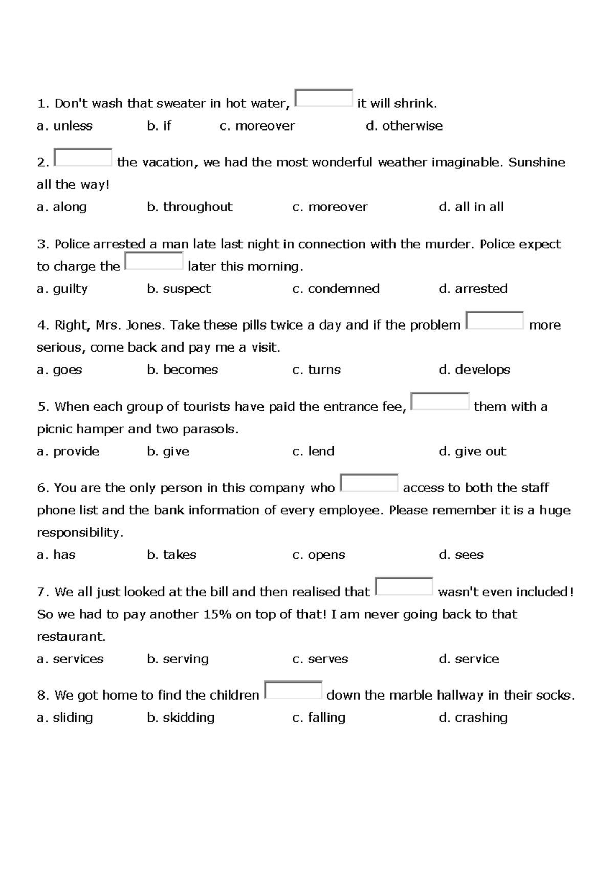 Use of English Grammar Practice and Exercises - Studocu