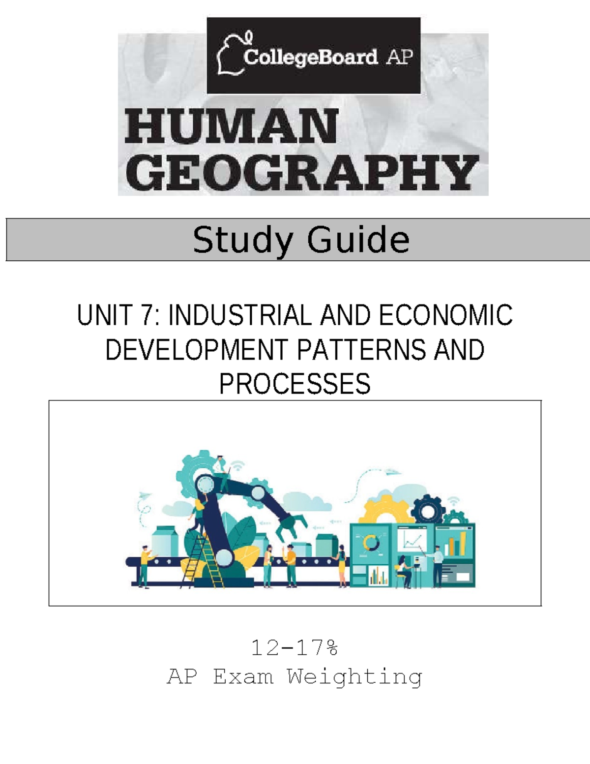 Study Guide UNIT 7: Industrial & Economic Development Patterns for AP ...