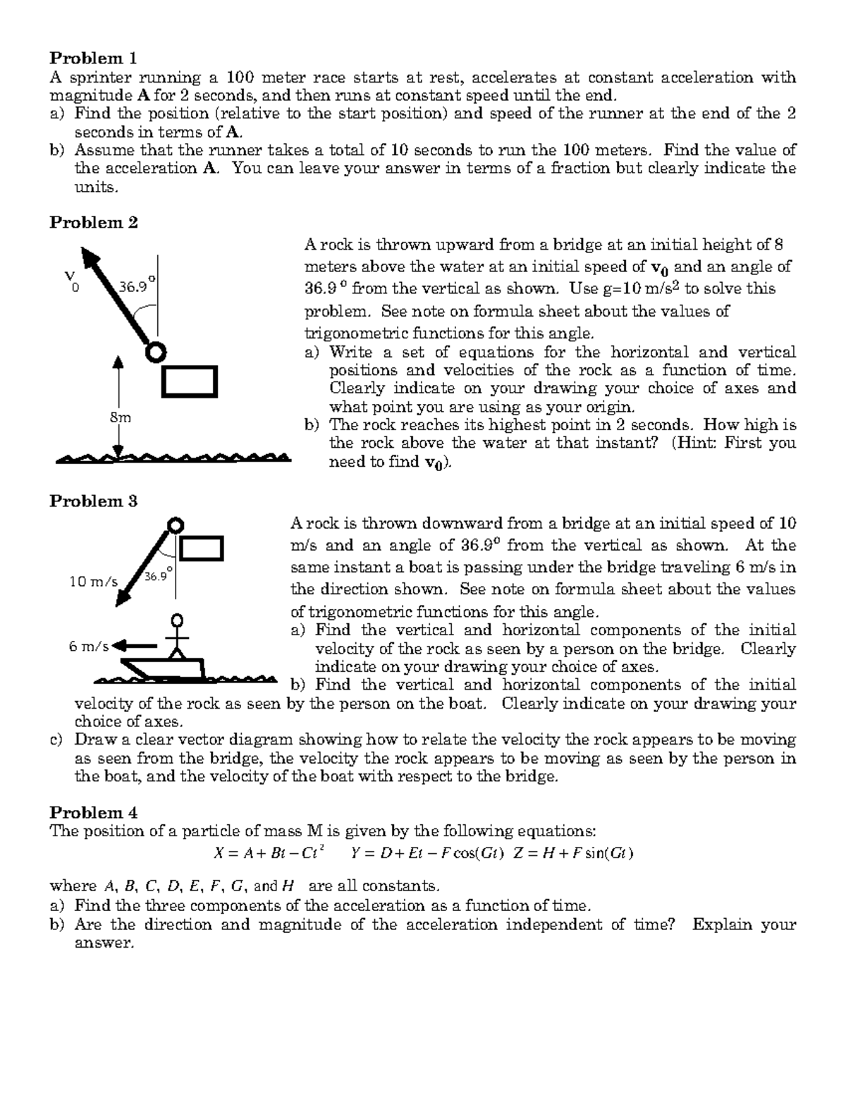 Physics 1 Exam 1: Classical Mechanics Problem Solutions and Analysis ...