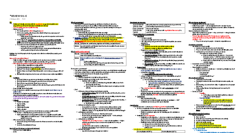PA 101: Review of Public Administration Concepts and Theories (W1-6 ...