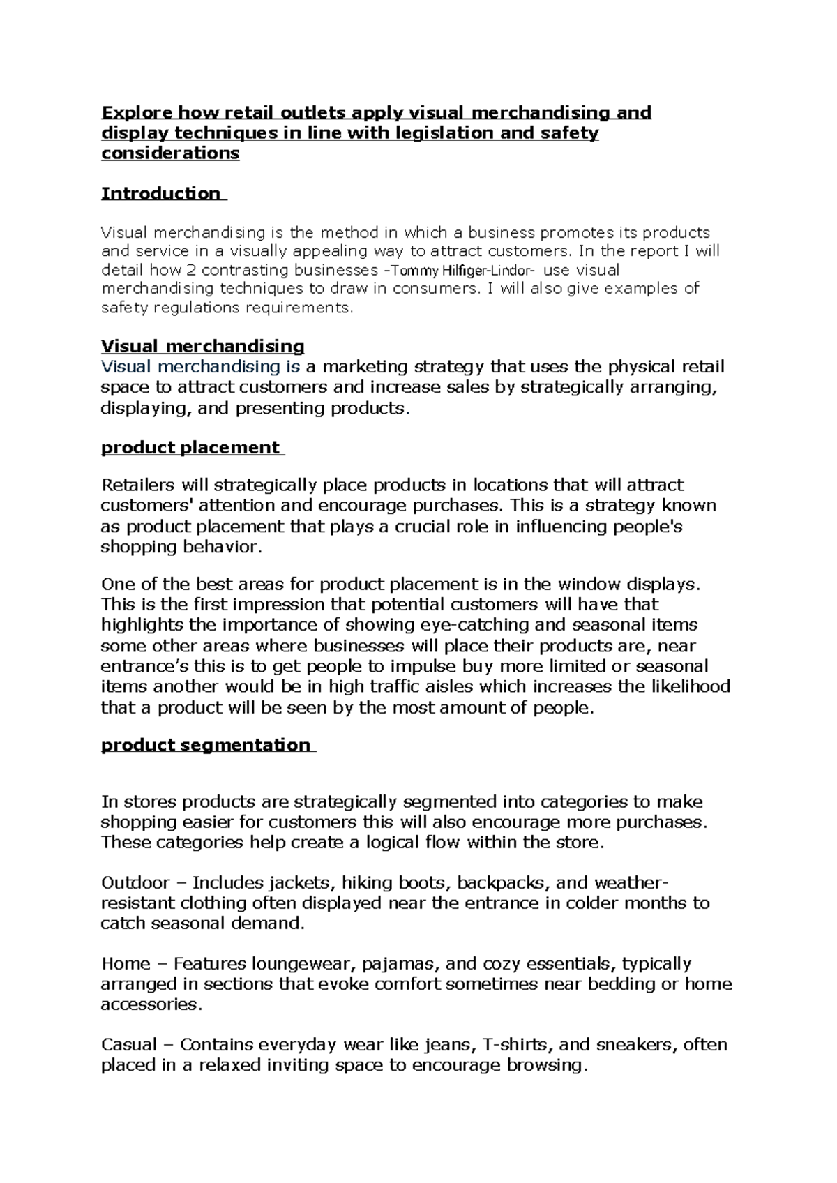 Visual Merchandising Techniques in Retail: Legislation & Safety ...